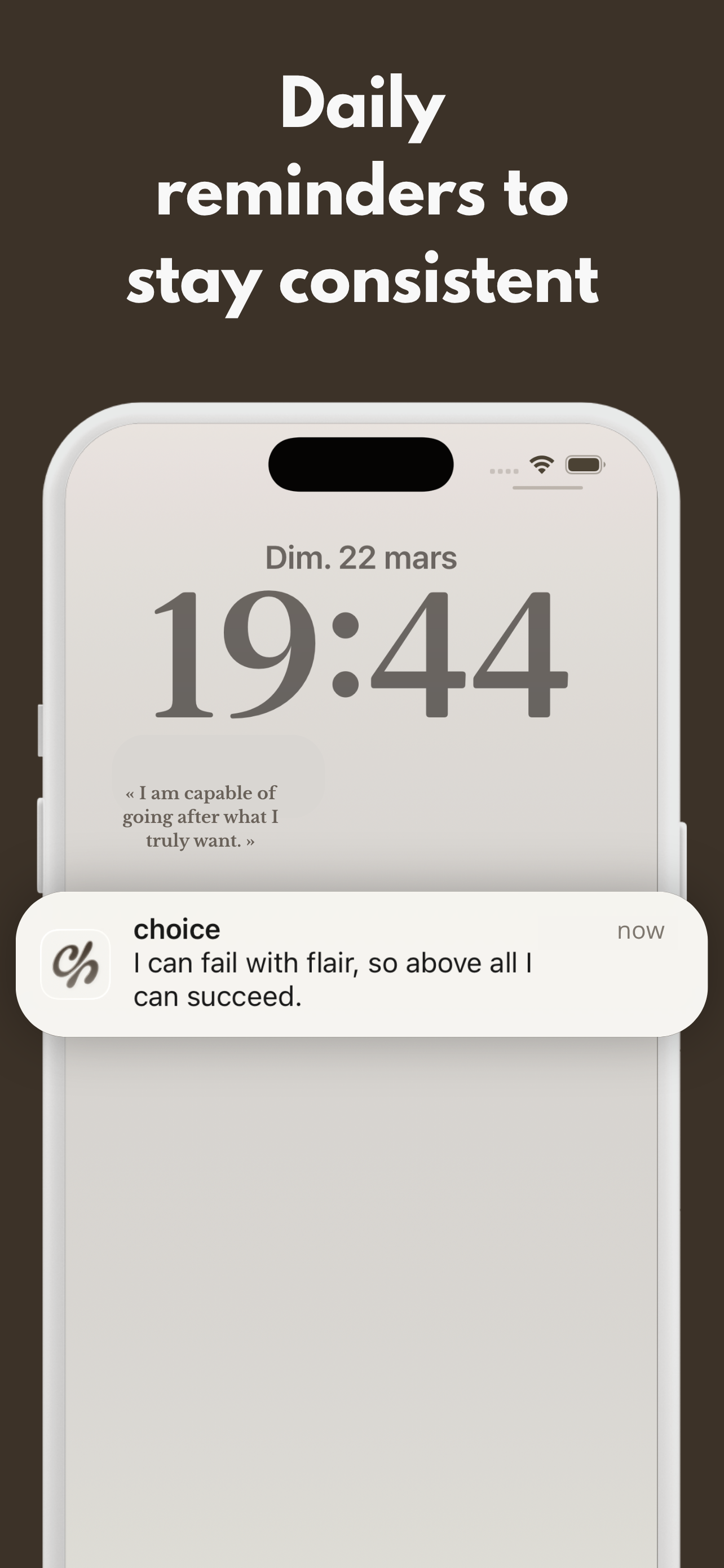 Choice App screen